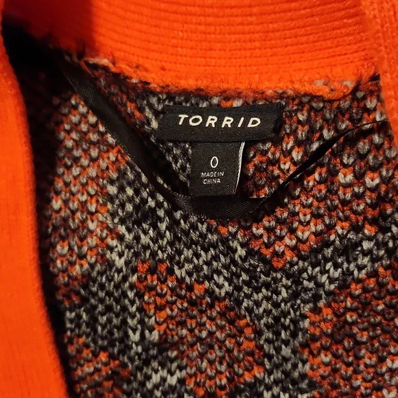 Torrid Neon Animal Print Cardigan Sweater Size 12/14 New Without Tags - Picture 10 of 11